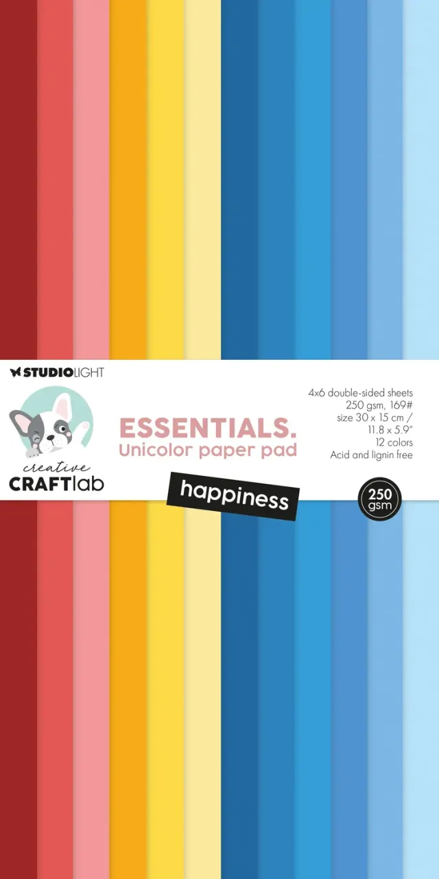 Creative Craftlab Essentials Happiness Papierblock 24 Blatt bunt