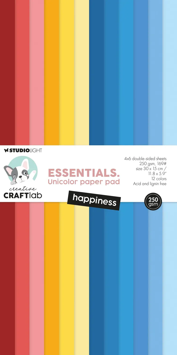 Creative Craftlab Essentials Happiness Papierblock 24 Blatt bunt