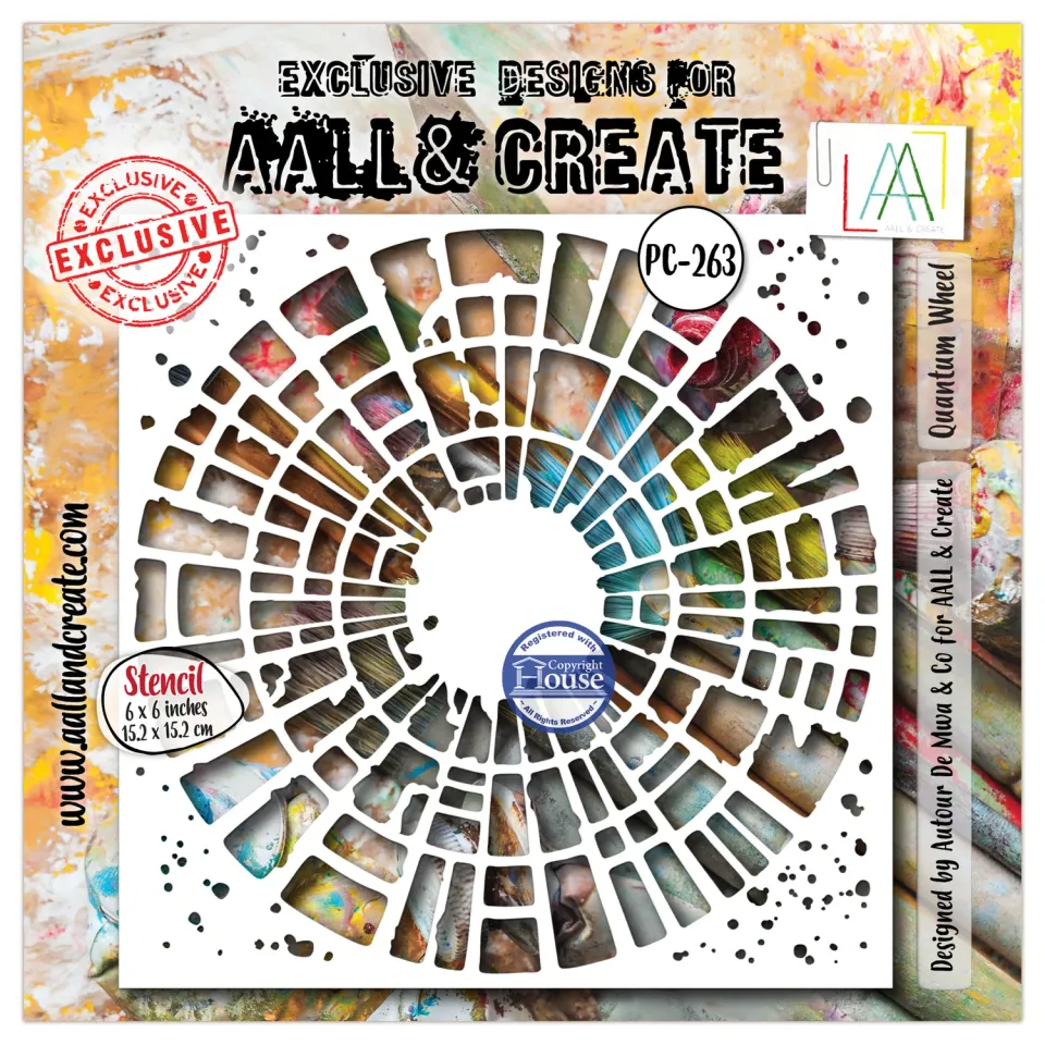 AALL and Create PC-263 Schablone 6x6 Quantum Wheel