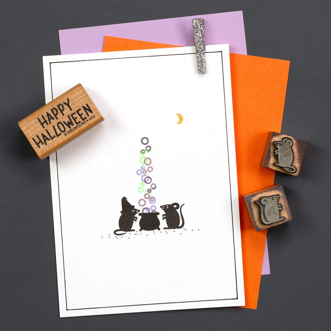 Perlenfischer Kessel Stempel 12 x 10 mm Halloween