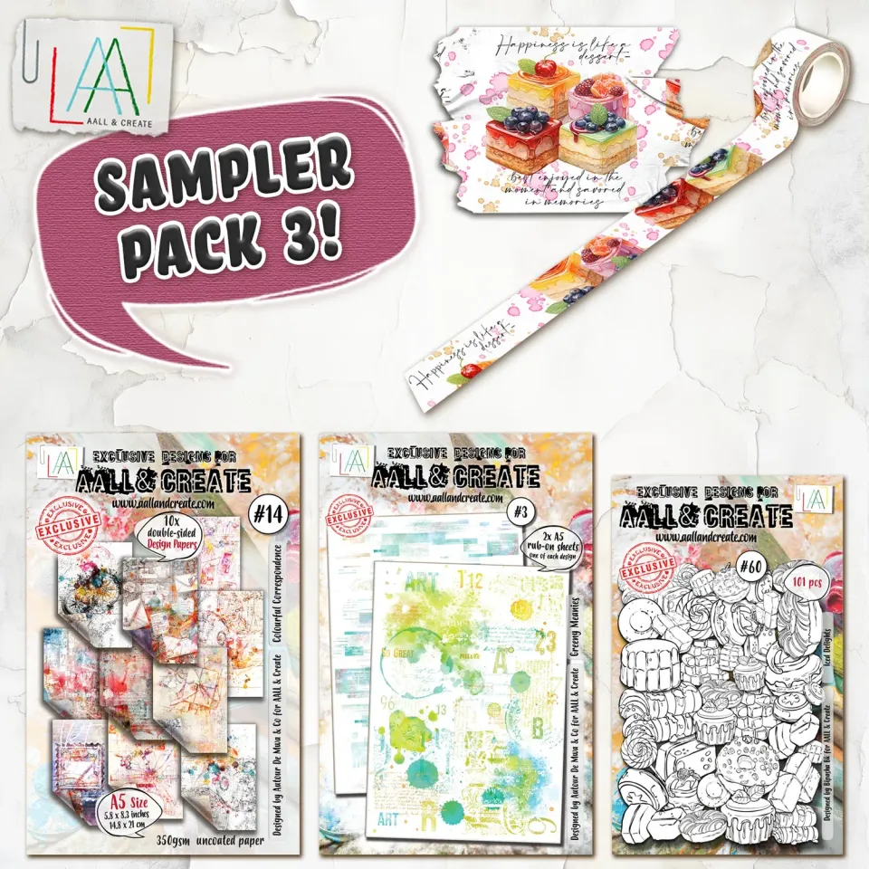 AALL and Create Sampler Pack 3 Bastelset A5 Papier Mix
