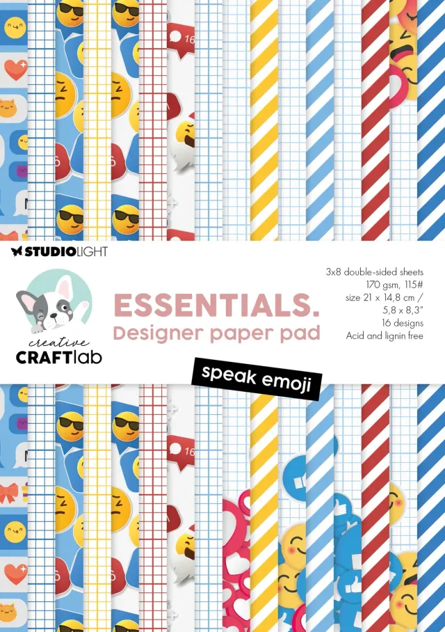 Creative Craftlab Essentials Speak Emoji Designpapier A5 24 Blatt