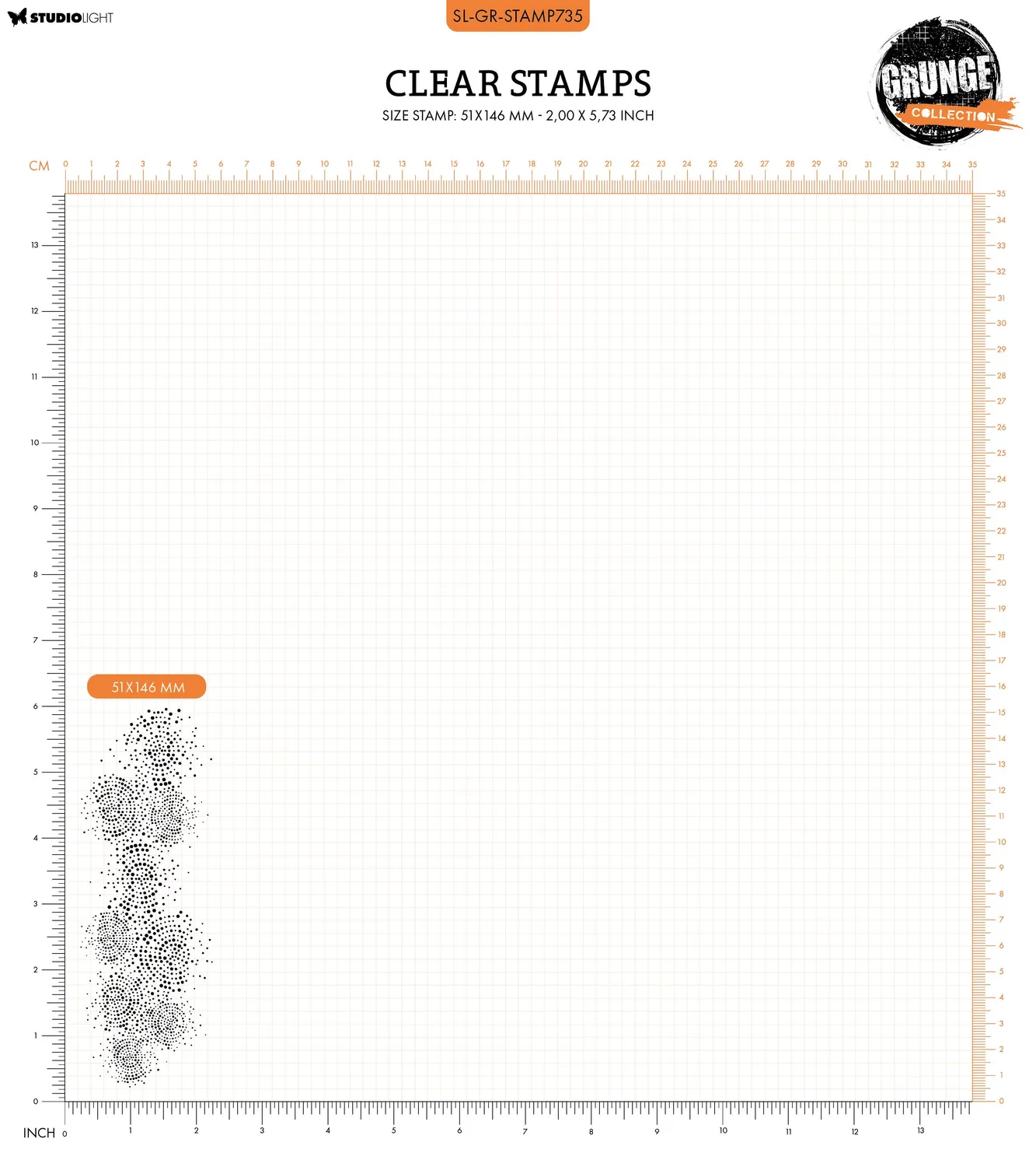 Studio Light Grunge Collection Dotted Circles Stempel gepunktet