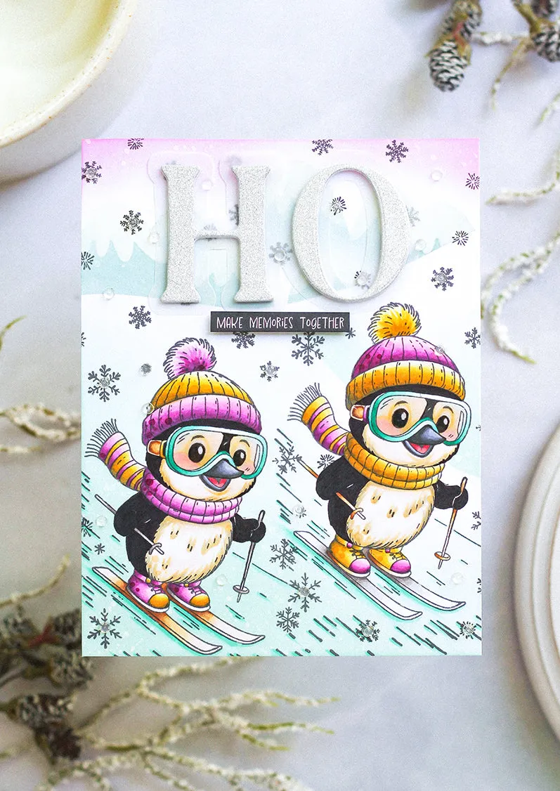 Studio Light Essentials Skiing Penguin Clear Stamp Wintermotiv