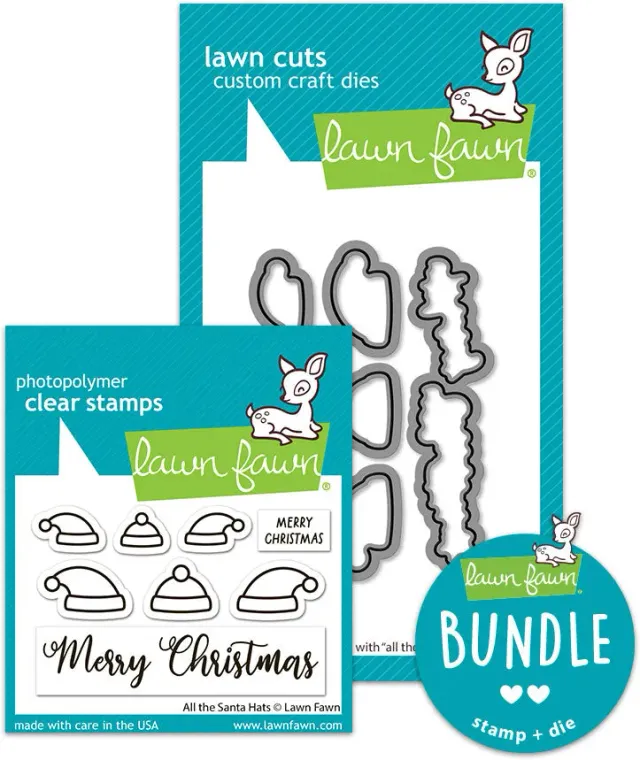 Lawn Fawn All the Santa Hats Stempel+Stanzen Weihnachten