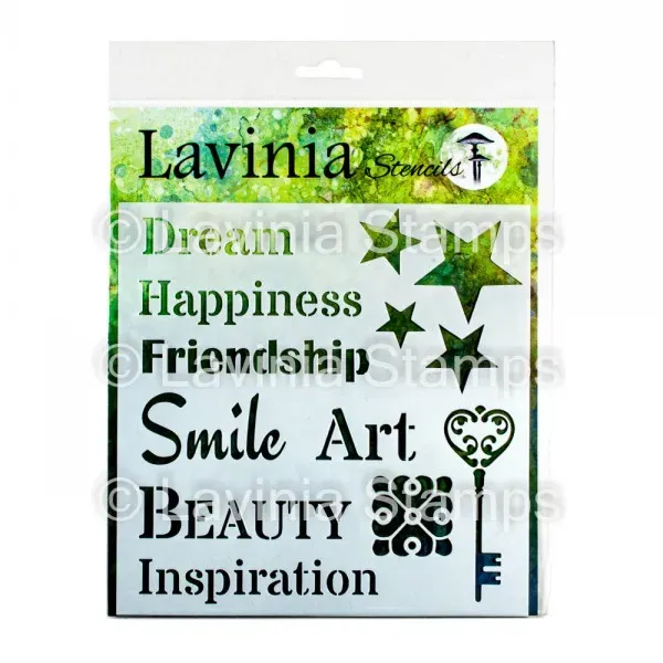 Lavinia Stamps Words 2 Schablone Schrift
