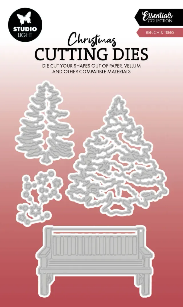 StudioLight Essentials Bench & Trees Stanzschablone 96x136 mm