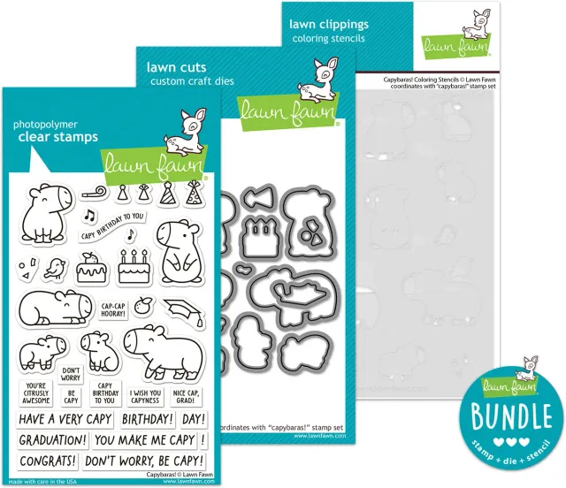 Lawn Fawn Capybaras Bundle Stempel Stanze Schablone