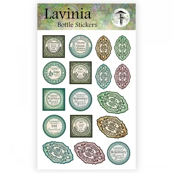 Lavinia Stamps Bottle Vintage Sticker Set Papier