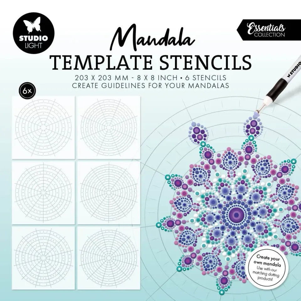 StudioLight Essentials Mandala Mask Schablonen 6-teilig