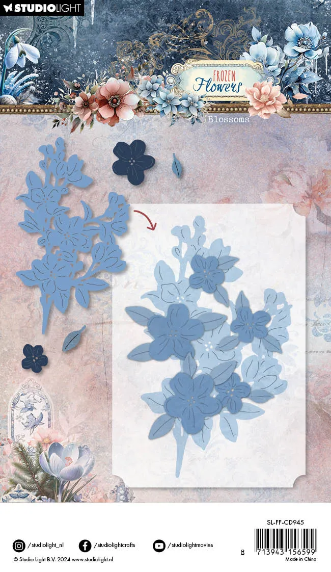 StudioLight Frozen Flowers Blossoms Stanzschablone Winter