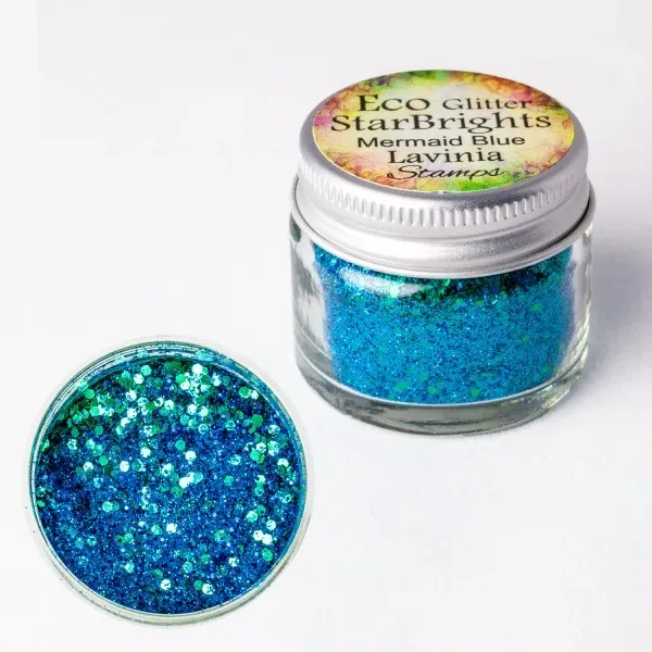 Lavinia-Stamps StarBrights Mermaid Blue Eco-Glitter biologisch abbaubar