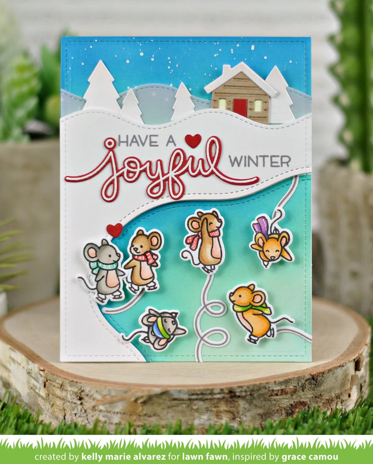 Lawn Fawn Mice on Ice Stempel LF2031 Mäuse