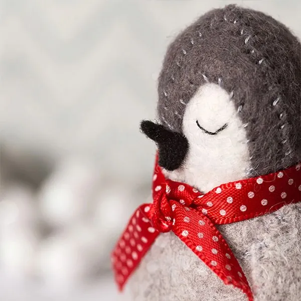 Lavinia Stamps Baby Penguins Filz-Bastelset 3 Pinguine grau