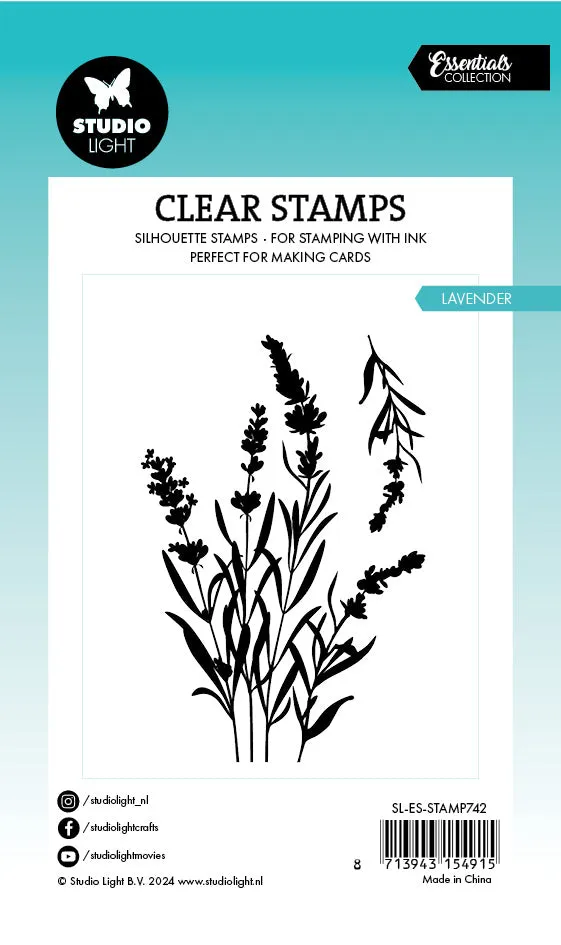 StudioLight Essentials Clear Stempel Lavender Blumenmotiv