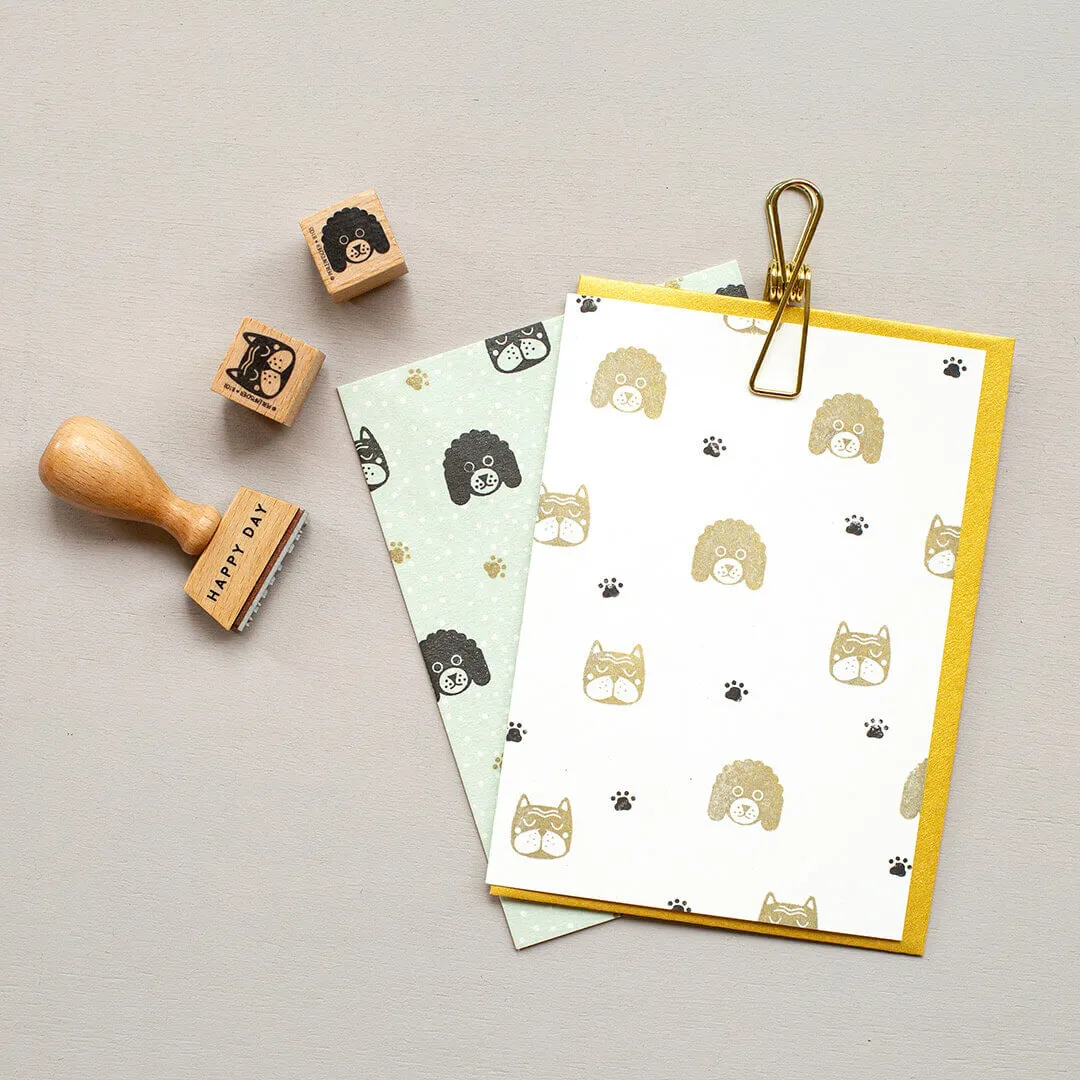 Perlenfischer Tatze Stempel 5x6 mm Haustier