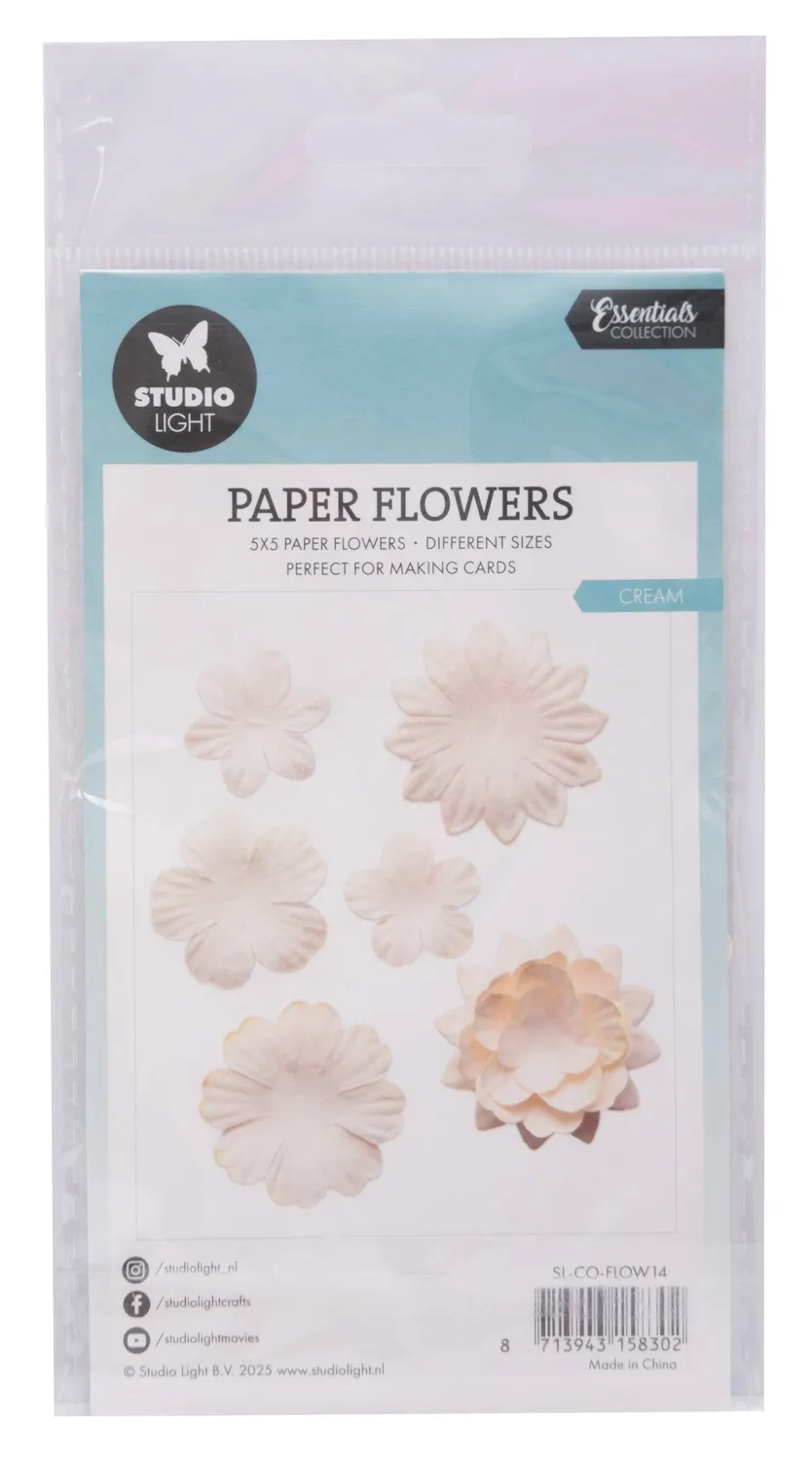 StudioLight Essentials Paper Flowers Creme 25 Stück