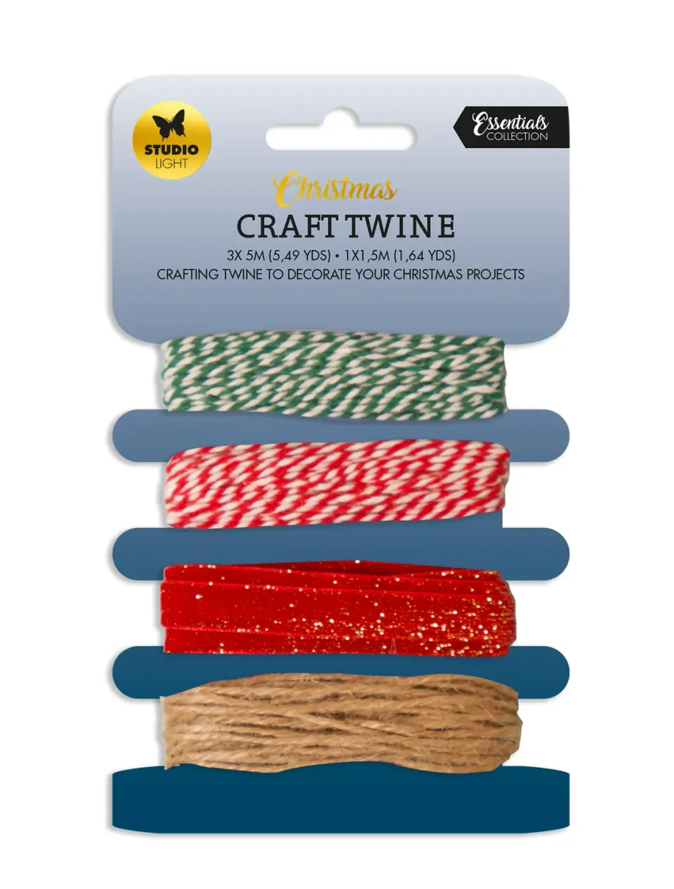 Studio Light Essentials Ribbon Craft Twine 4 Farben