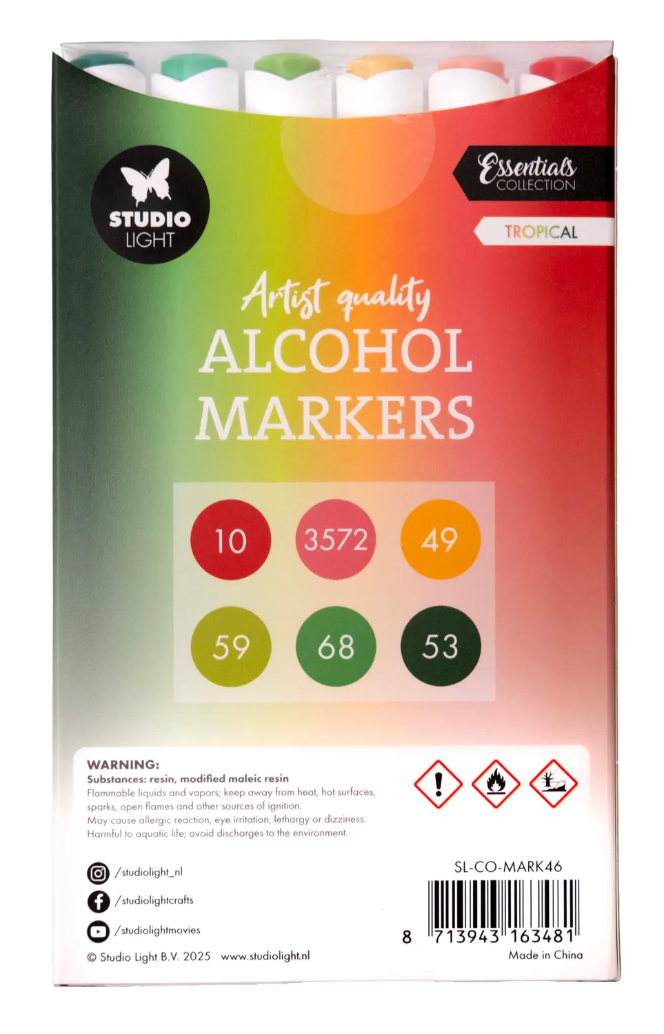 StudioLight Essentials Tropical Alkoholmarker 6 Stück tropisch