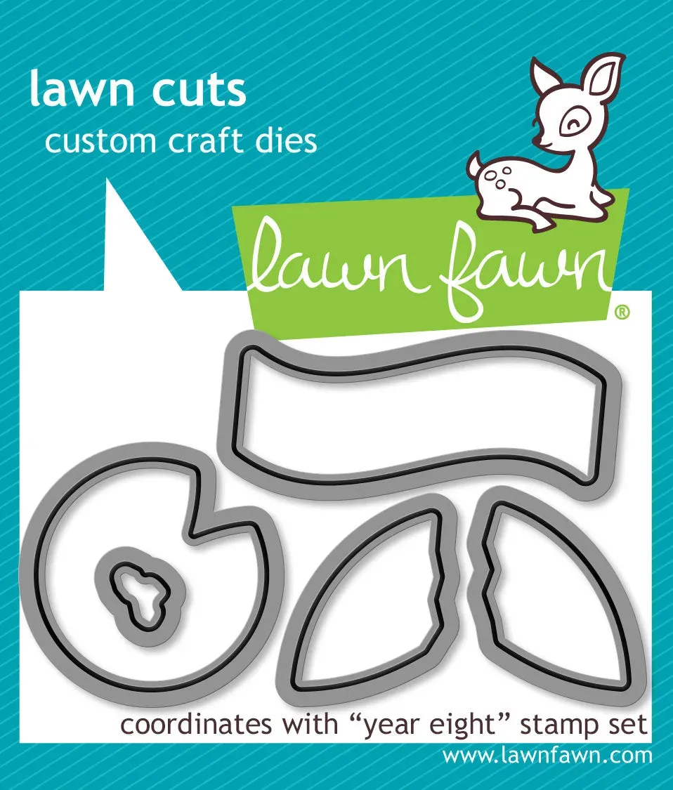Lawn Fawn Lawn Cuts Year Eight Stanzschablonen Geburtstag