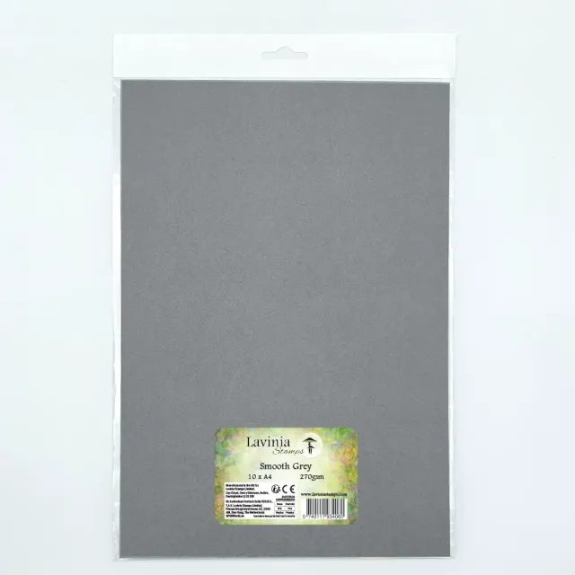 Lavinia Stamps Quality Card Kartenpapier Smooth Grey 10x A4 270g glatt