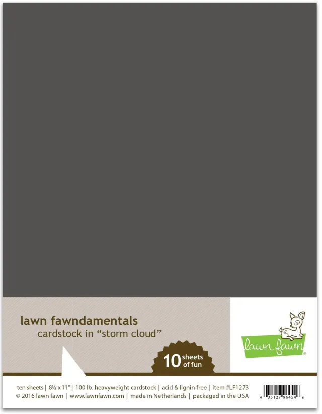 Lawn Fawn Storm Cloud LF1273 Farbkarton 10 Blatt Grau