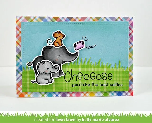 Lawn Fawn Elphie Selfie Clear Stamps Elefant Geburtstag