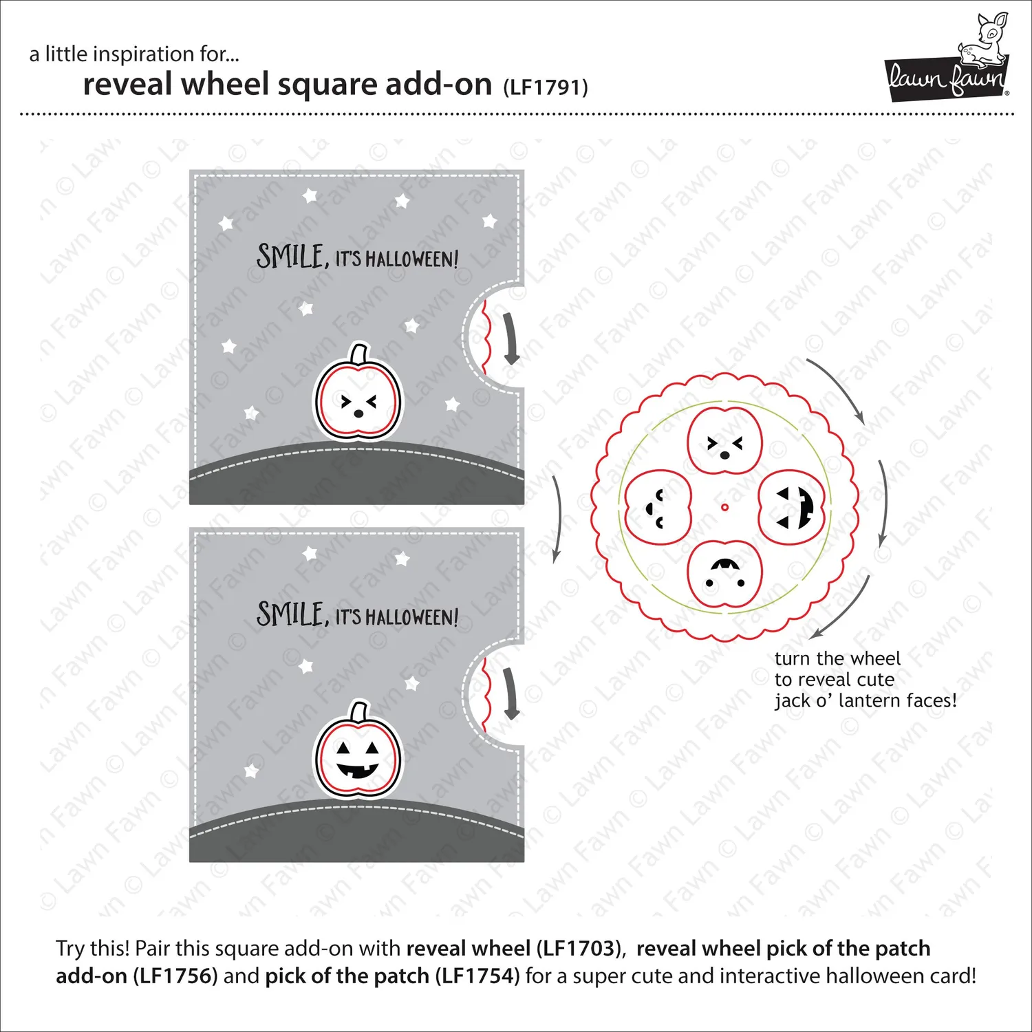 Lawn Fawn Reveal Wheel Square Add-on LF1791 Stanzen