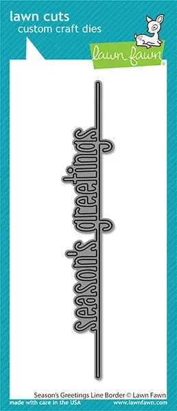 Lawn Fawn Season's Greetings Line Border Stanze Weihnachten