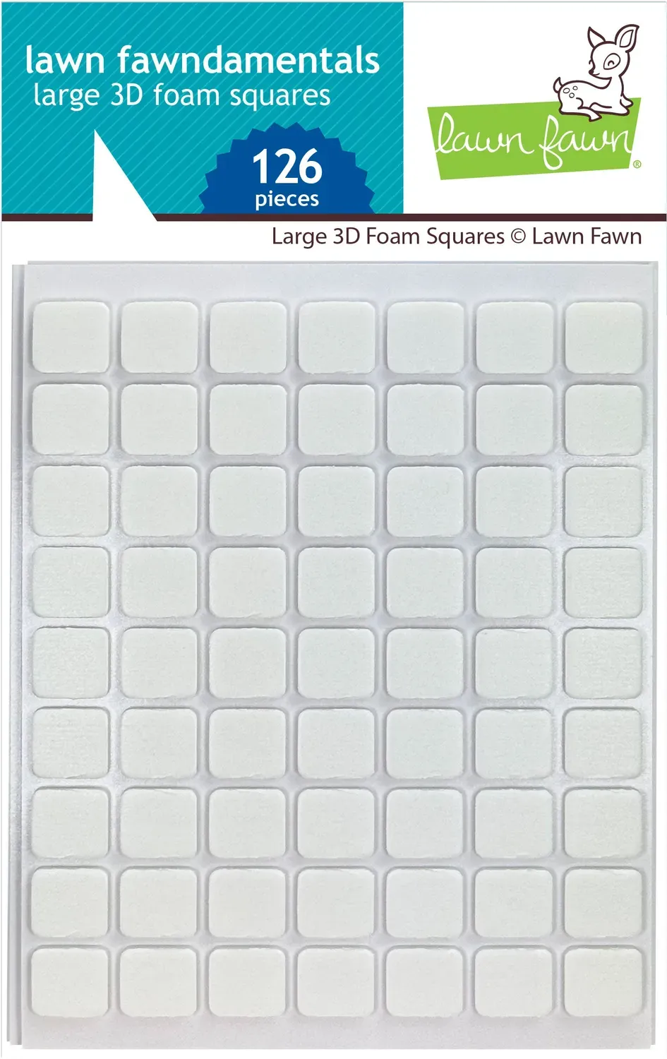 Lawn Fawn Large 3D Foam Squares Klebepads 126 Stück weiß