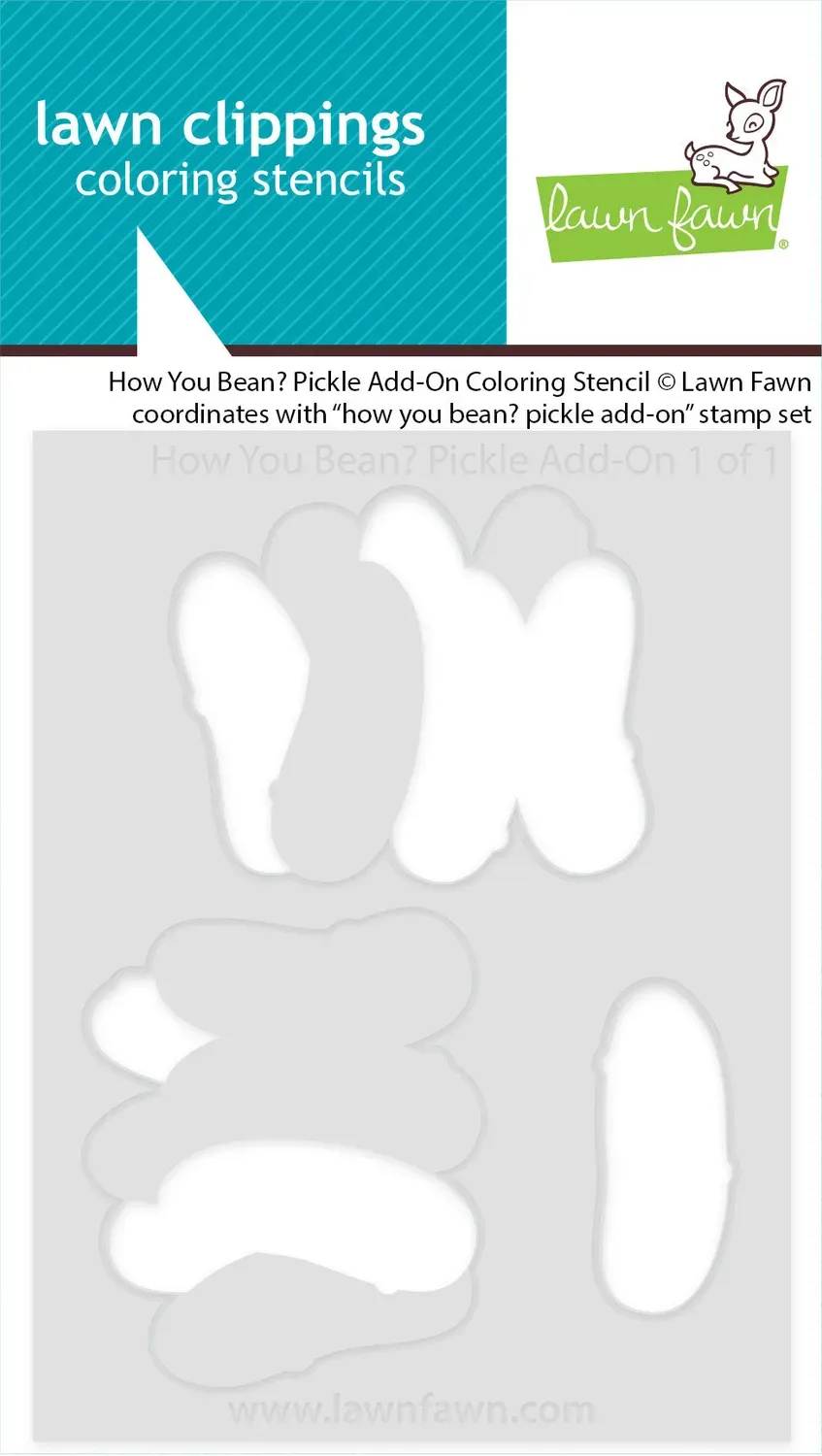 Lawn Fawn How You Bean Pickle Coloring Stencil Gurke