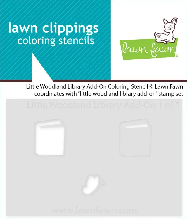 Lawn Fawn Little Woodland Library Schablone Add-On
