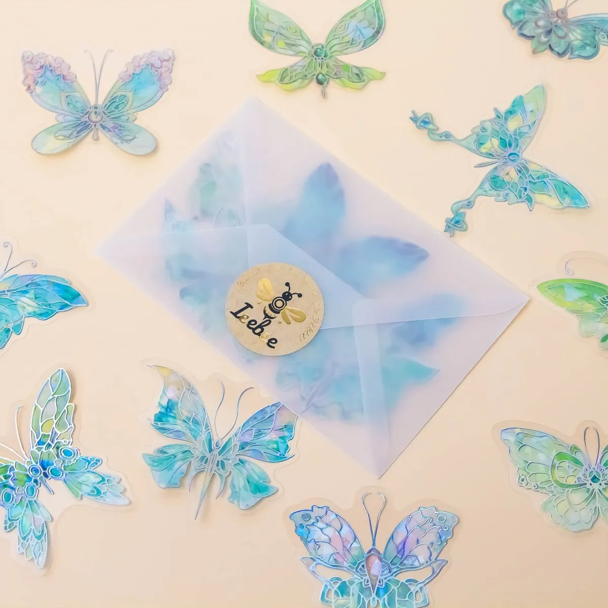 Ieebee Ice Crystal Wings PET Sticker Forest 20 Stk