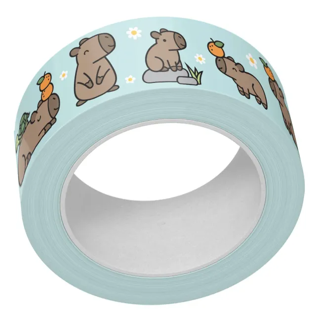 Lawn Fawn Capybaras LF3755 Washi Tape 15mm x 10m grün