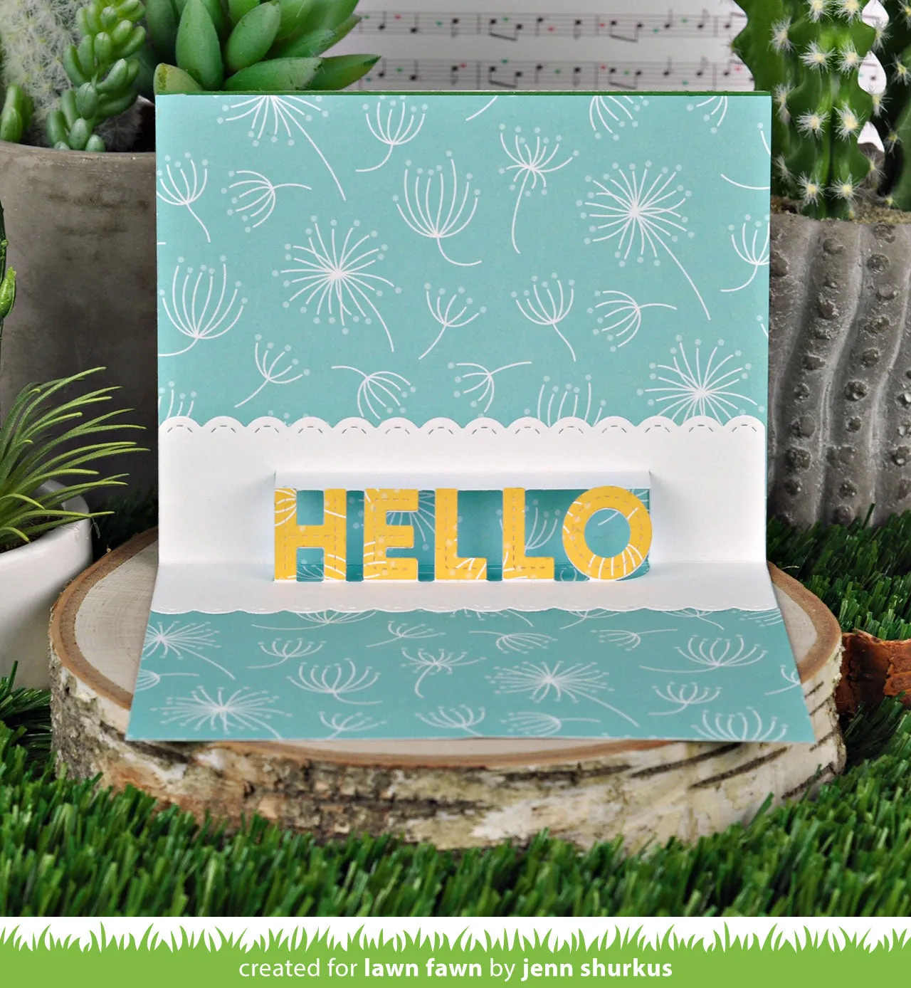 Lawn Fawn Pop-Up Hello Lawn Cuts Stanzen Interaktiv