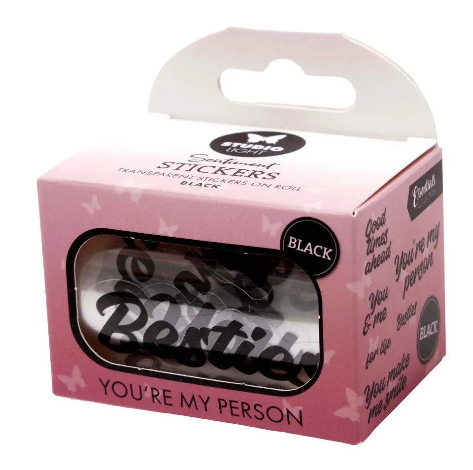 StudioLight Essentials You're my person Sticker-Rolle 5m schwarz auf transparent