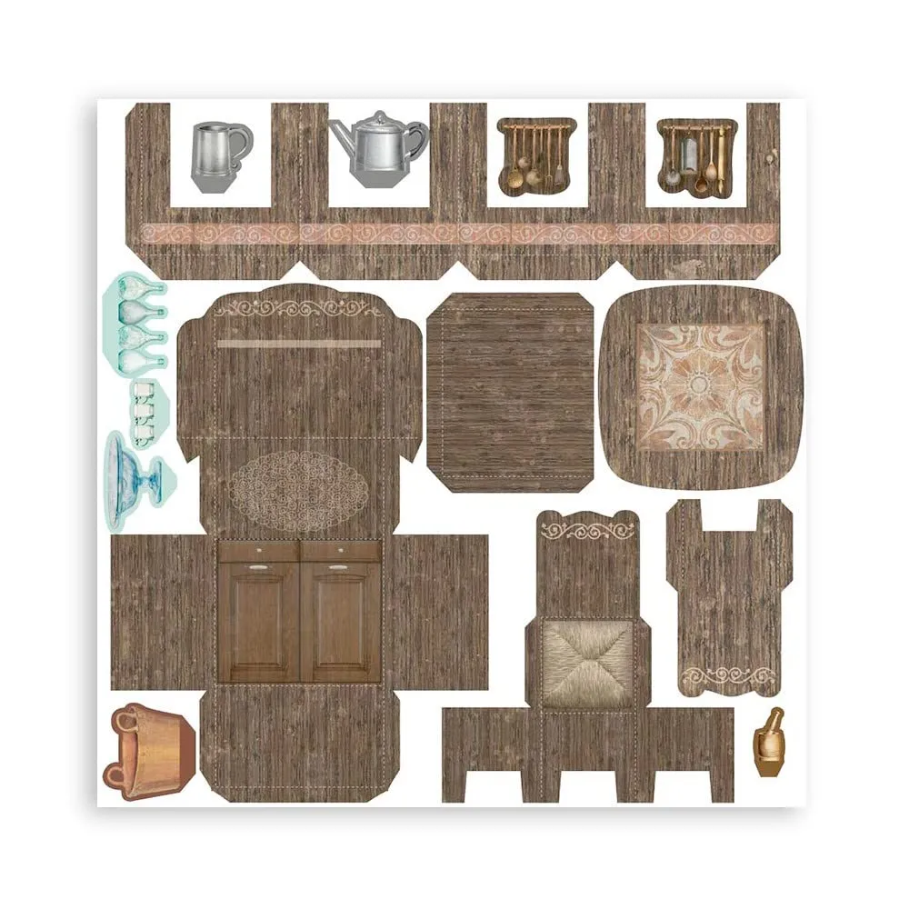 Stamperia Casa Granada 3D Papier Set Bastelbogen