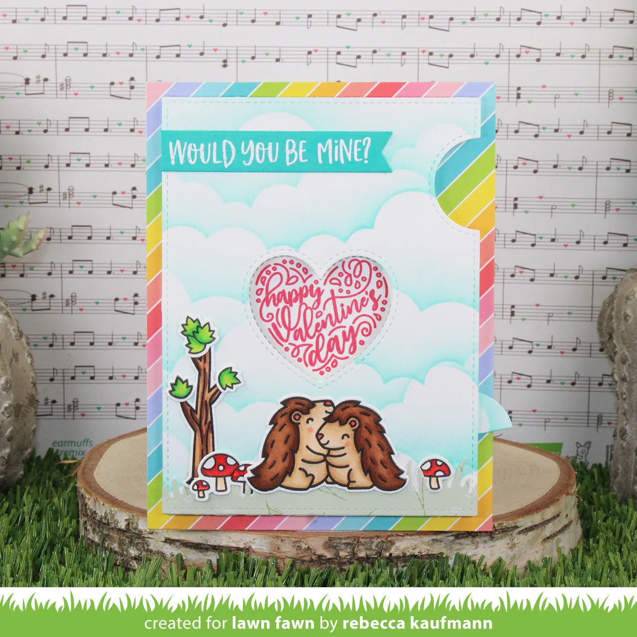Lawn Fawn Magic Iris Heart Add-On Stanzschablone 2-tlg interaktiv