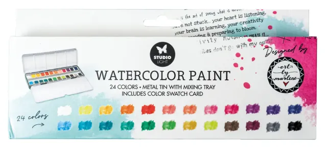 Studio Light Essentials Watercolor Aquarellfarben 24 Farben Set