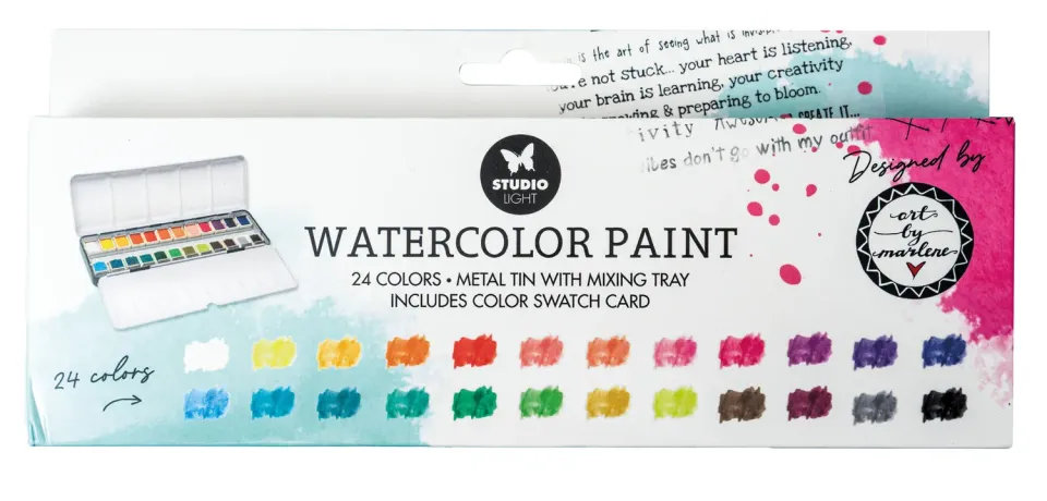 Studio Light Essentials Watercolor Aquarellfarben 24 Farben Set
