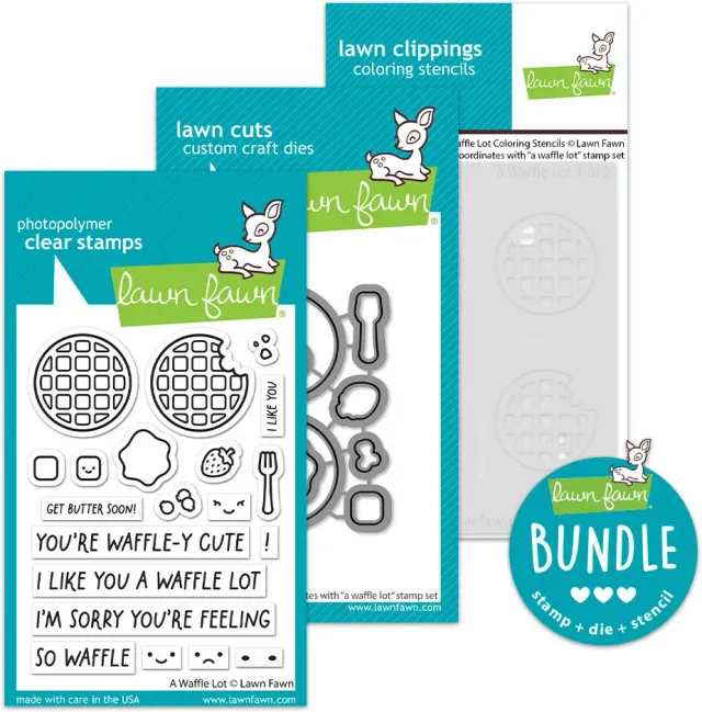 Lawn Fawn A Waffle Lot Bundle Stempel Stanze Schablone
