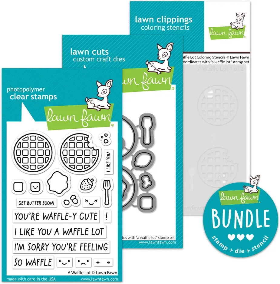 Lawn Fawn A Waffle Lot Bundle Stempel Stanze Schablone