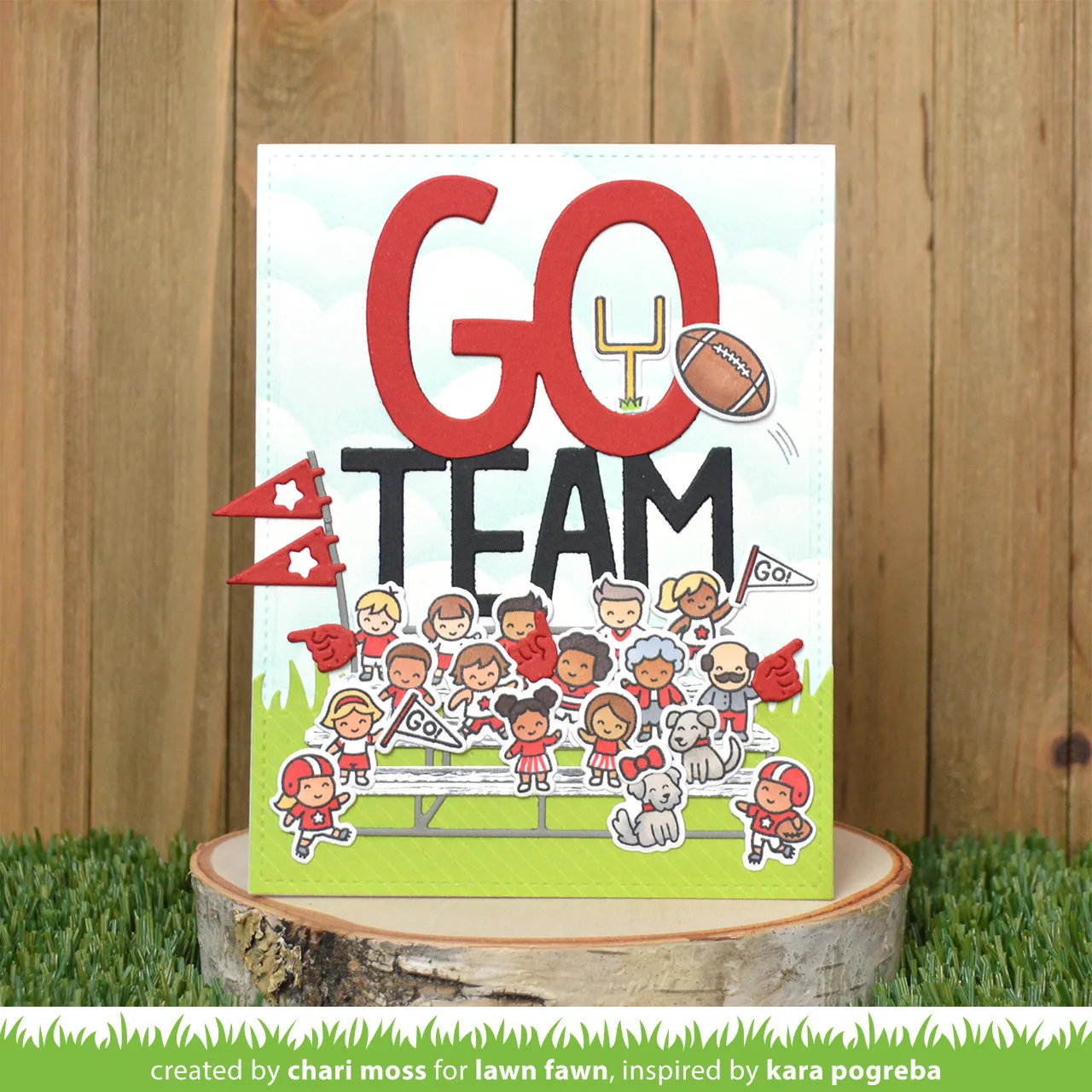 Lawn Fawn Lawn Cuts Giant Go Team Stanzschablone Sport