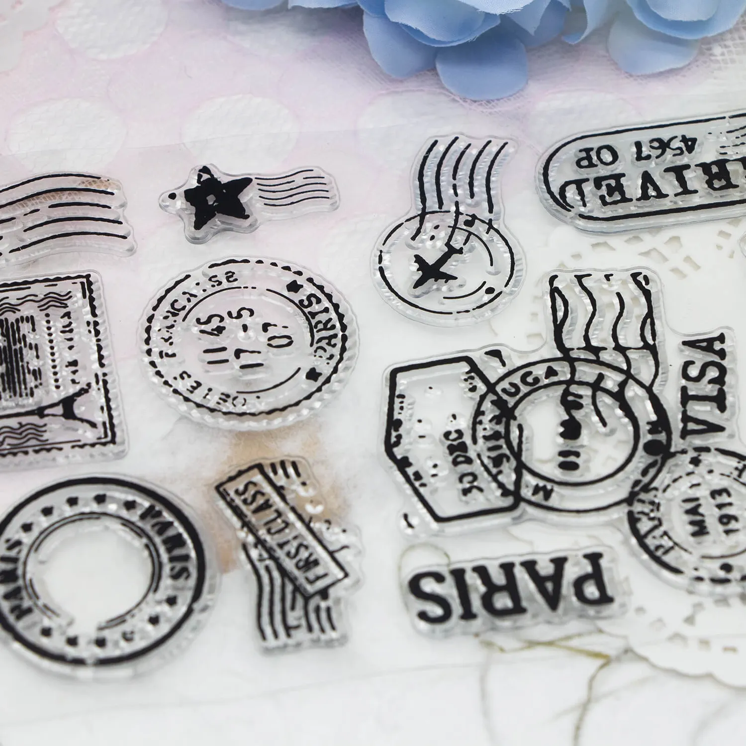 Ieebee Vintage Postmark Silikonstempel Poststempel Retro