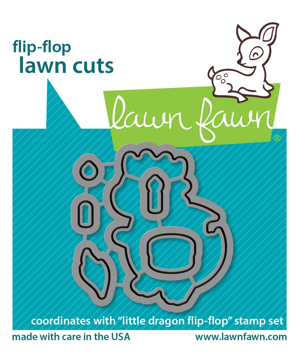 Lawn Fawn Little Dragon Flip-Flop Stanzen Drache