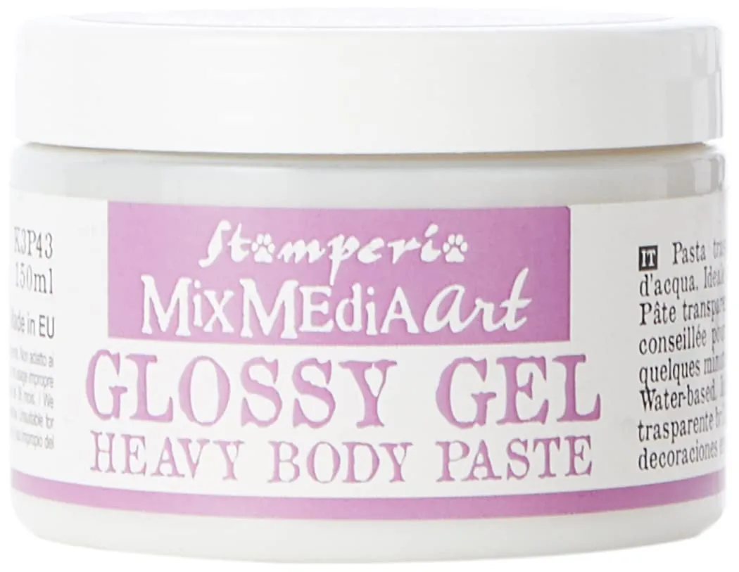 Stamperia Glossy Gel Strukturpaste 150 ml transparent