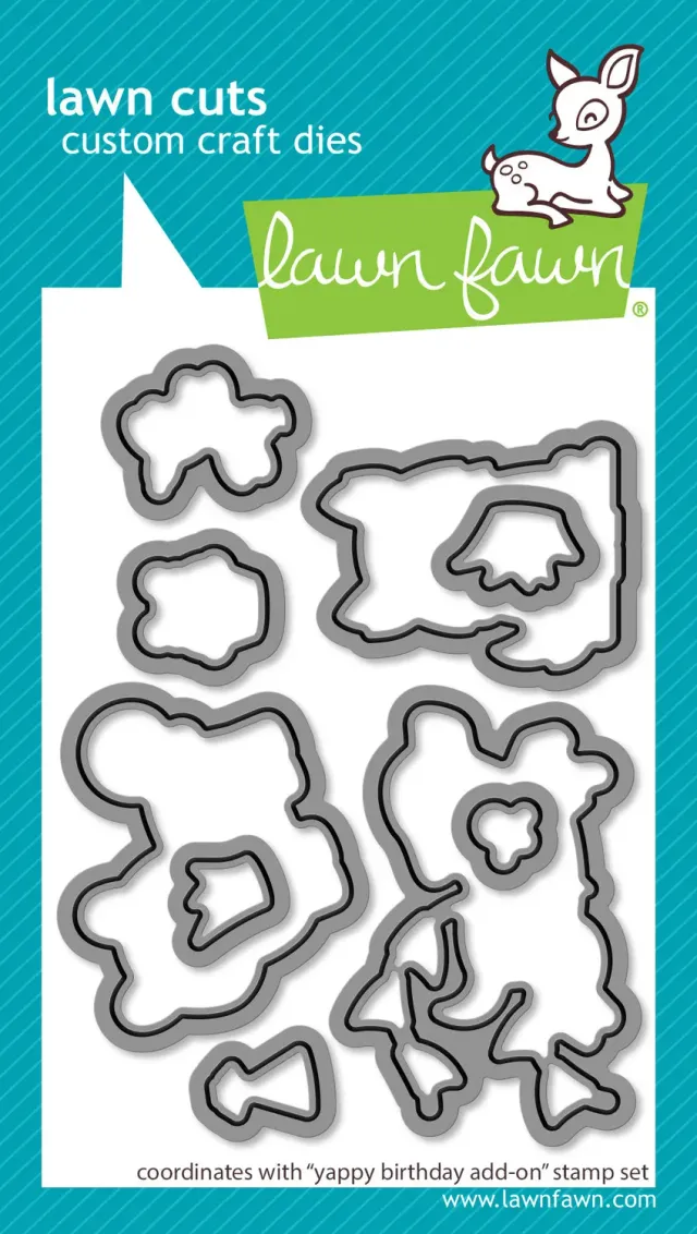 Lawn Fawn Yappy Birthday Add-On Stanzen Hunde