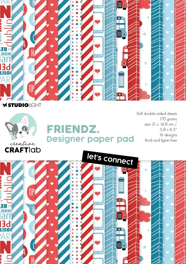StudioLight Creative Craftlab Friendz Let's Connect Papierblock Alltag
