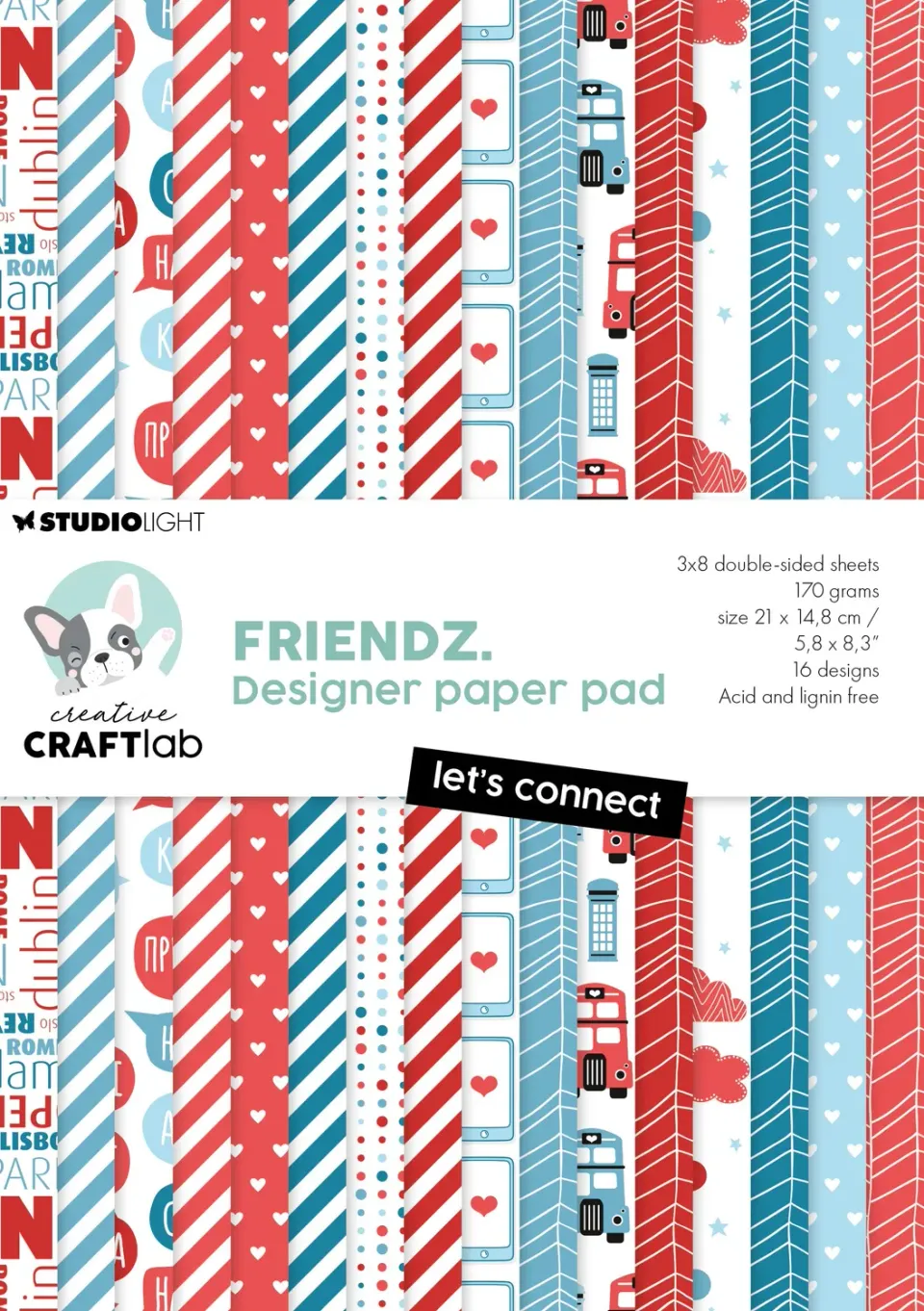 StudioLight Creative Craftlab Friendz Let's Connect Papierblock Alltag