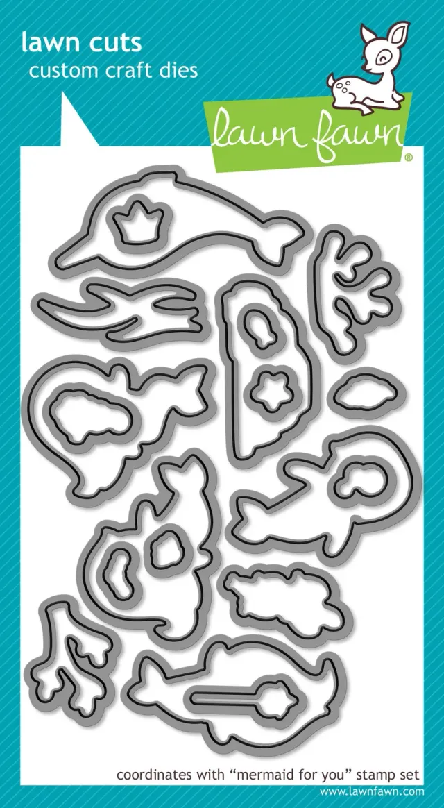 Lawn Fawn Mermaid For You Lawn Cuts Stanzschablonen Meer